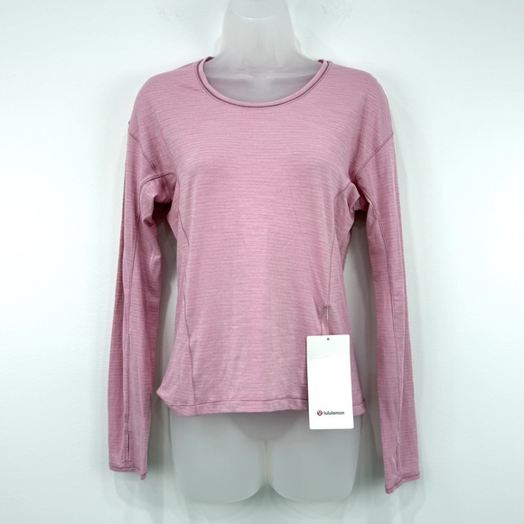 Lululemon Sweat Embrace Long Sleeve Shirt Womens 2 Pink NWT Tennis Golf Running - Picture 1 of 12